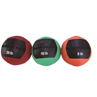 China PU Leather Durable Wall Ball For Workouts Balance Home Training Fitness Gym Medicine Wall Soft Ball Exerciser for sale