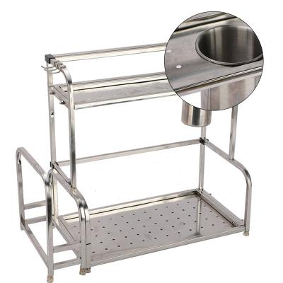 China High Quality Multifunctional Rustic Viable Stainless Steel Kitchen Shelf Spice Storage Rack Spice Shelf for sale