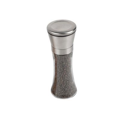 China Factory wholesale viable glass barbecue bottle spice seasoning grinders for salt stainless steel seasoning jar for sale