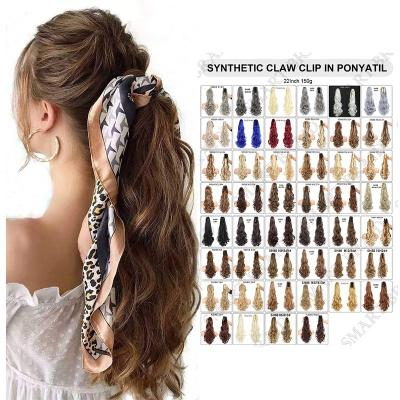 China Other Claw Clip In Wavy Ponytail Hair Extensions Ponytail Synthetic Ponytail Extension Long Claw Clip In Hair For Women Wholesale for sale