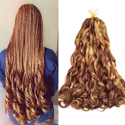 China Wavy Crochet Braid Loose Wave Crochet Braids Bouncy Loop Braids Loop Texture Synthetic French Wavy Curly Wavy Hair Extensions Bouncy Braiding Hair for sale