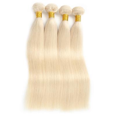 China Honey Blonde Brazilian Remy Straight Human Hair 613 Bundles With Closure Bundles 613# Straight for sale