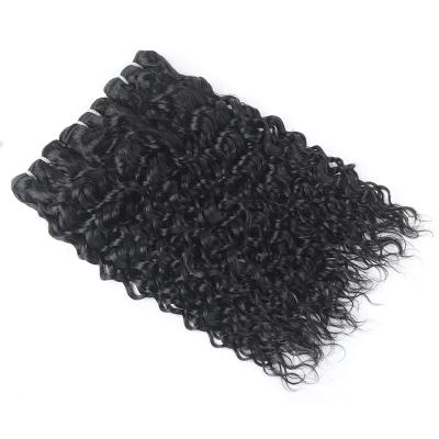 China Can be dyed& Bleached No Tangle Water Wave Hair Bundles Business Non-remy Brazilian Peruvian Hair Extensions Hair Weave Bundles for sale