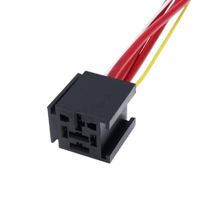 China 80A Car Relay Socket Polygon Square And Polygon Long And Wide Pin Relay Car Socket for sale