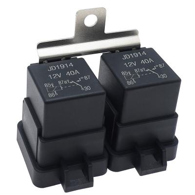 China Two-Seat JD1914 12V 40A Flame Retardant Waterproof All-in-one Car Starting Relay Can Be Installed for sale