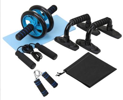 China Abdominal Exercises Combination Package Fitness Equipment Wheel Pump Bracket PP Hand Grips Set for sale