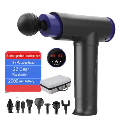 China Wholesale Custom Logo 2020 Body Relax Body Massager Fascia Gun Muscle LCD Display Touch Screen Mini Massage Gun for sale