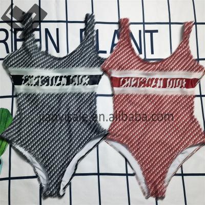 China Custom Made Wholesale Breathable Luxury Bikini Set Designer Swimsuit One Piece Swimwear Letter Print Sexy Famous Women's Swimsuits Brands for sale