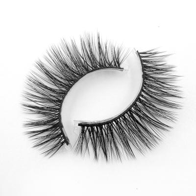 China China Supplier 11-18mm Natural Soft Fluffy Person False Eyelash Fake Mink Eyelashes for sale