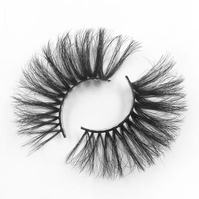 China Hot Selling Natural Soft Eyelash Bulk 5D 25mm Synthetic Fiber False Natural Mink Strip Eyelashes for sale