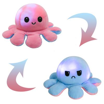 China Octopus Plush Toy Flip Light Glow With LED Octopus Old Style Octopus for sale