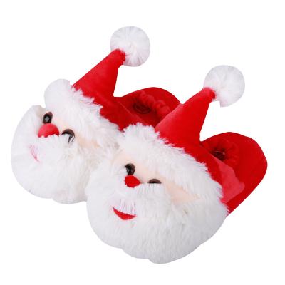 China 2021 Slipper Woman Plush Slippers Bedroom Santa Claus Christmas Indoor Slippers Home Winter Family Xmas House Slippers Deco for sale