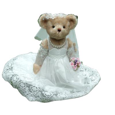 China Large 36cm Dress Suits Teddy Bear Couples Wedding Plush Romantic Toy Love Soft Bear Doll Wedding Gift for sale