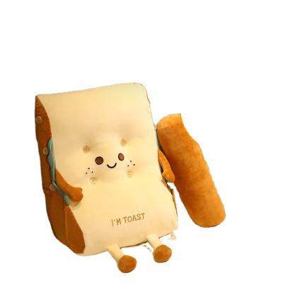 China Plush Bed Pillow Toast Bread Shape Plush Toy Cushion Bread Neck Triangle Pillow for sale