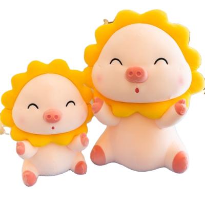 China Plush stuffed sunflower pig pillow plushie pig doll rests toys plush toy stuffed pig for sale