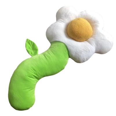 China Home Deco 3d Sunflower Flower Shape Tile Large Plush Toy Long Flower Cushion for sale