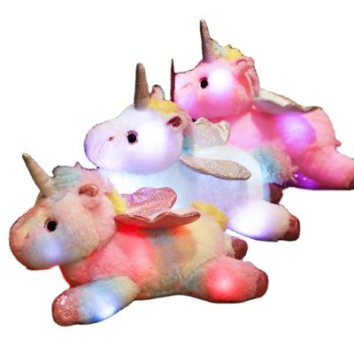 China Night Light Plush Led Toys Light Unicorn Pillow Stuffed Soft Toy Led Light Up Unicorn Stuffed Plush Toy for sale