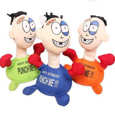 China Plush Promotion High Quality Punch I Doll Plush Electric Duct Toy Punch Me Anti Sound Doll Toys Stress Screaming Toy for sale