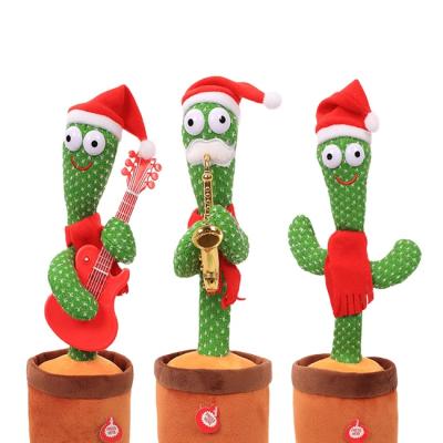 China Christmas English Style Singing Cactus Dancing Toy Plush Doll Cactus Talking Recording Dance 120 Songs for sale