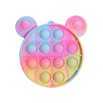 China Sensory Rodent Control Toy Mickey-shape Silicone Pioneer Cute Squeeze Toy Purse Coin Purse Pull Toy Relaxation Toy for sale