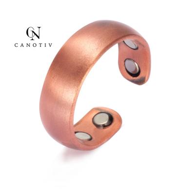 China Bio Energy Fashion Health Care Rings Negative Energy Pure Copper Magnetic Women's Ion Germanium Ring for sale