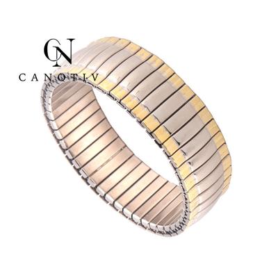 China New Fashion CANOTIV Stainless Steel Simple Flexible Colorful Bracelets High Quality Elastic Bangle Bracelet Wide Unisex for sale