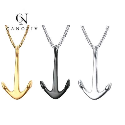 China Fashion Amazon Hottest Sale Sailor Chain Sailor Pendant Titanium Stainless Steel Anchor Necklace Charms Jewelry for sale