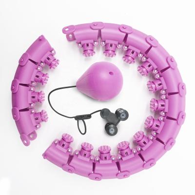 中国 24 Knots New Smart Fitness Detachable Adjustable Loss Weight Hula Hoops with Exercise Ball 販売のため