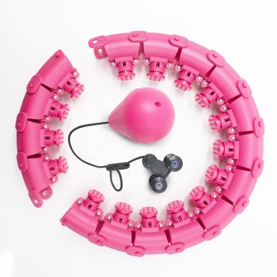 中国 Hoolah Smooth Magnetic Weight Loss Pink Spring Weighted Smart Hoola Hoops Hulahoop Hula-hoops Hula Ring Reifen 1 With Weight 販売のため