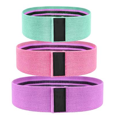 China Wholesale custom 3 level resistance fabric fitness exercise workout loop yoga resistance bands for sale