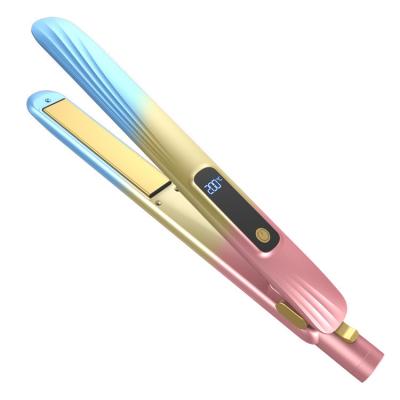 Cina Best Straightener Hair Straightener Plate Steam Flat Iron Curler OEM Customize Private Label Packaging titanium flat iron in vendita