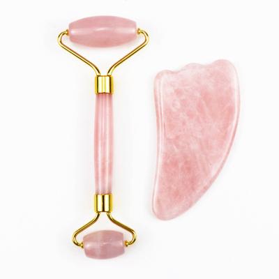 Κίνα Hot Selling OEM Private Label Wholesale Metal Welded Natural Rose Quartz Pink Massage for Face προς πώληση