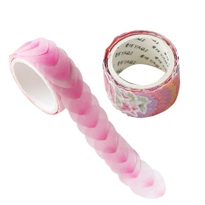 China Waterproof Wholesale Flower Korea Kawaii Overlap Sticker Rolls Washi Printed Tapes for sale