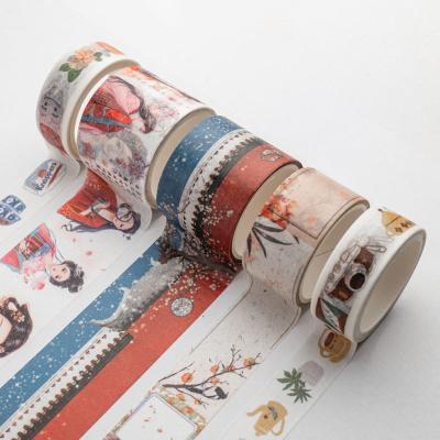 China Wholesale Custom Printed Design Decoration Japanese Washi Masking Paper Tape Waterproof for sale