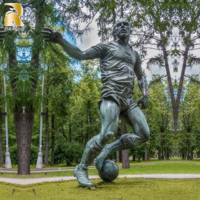 China Europe memorial park high quality decor large size footballer bronze statue for sale for sale