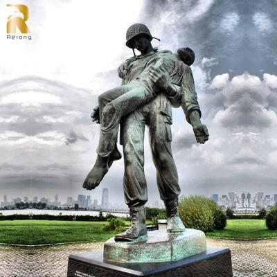 China Europe Customized Size Liberation Monument Memorial Bronze Soldier Statue Military Sculpture for sale