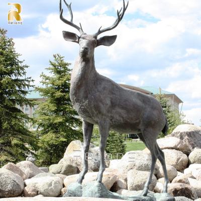 China Europe New Design Modern Casting Bronze Deer Sculpture Statues Stock Supplier for sale