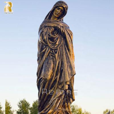 China Large Size Europe Church Modern Outdoor Decor Statues Virgin Mary Bronze Religious Sculpture For Sale for sale