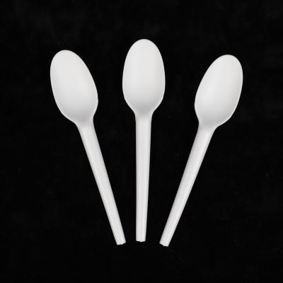 China China Factory Quanhua CPLA Disposable White Compostable Sample Disposable Spoons for sale