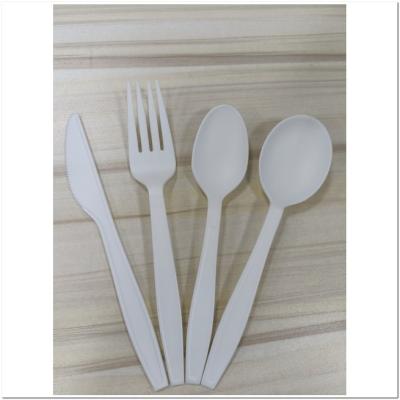 China Disposable Disposable Cutlery Set Cheap CPLA Materials Knife Fork Spoon Cutlery Set for sale