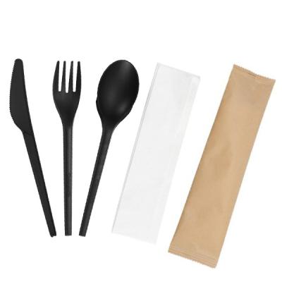 China CPLA 6 Inch CPLA Disposable Cutlery Set Lightweight Sturdy Quality Biodegradable For Canteens for sale