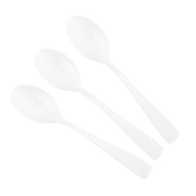 China High Quality Cutlery Disposable Logo Cake Mini Spoons Custom Made from Quanhua PLA for sale