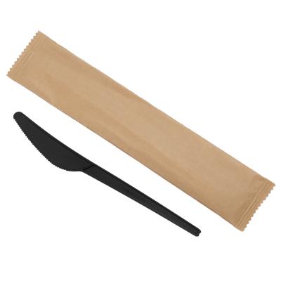 China CPLA BPI Individually In Wrapping Paper Food Grade PLA Disposable Knife Biodegradable Cutlery for sale