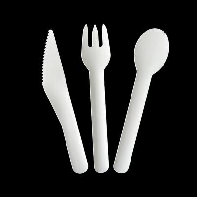 China Food Grade Disposable Biodegradable Recyclable 6.2 Inch Paper Cutlery Utensils For Restaurant for sale