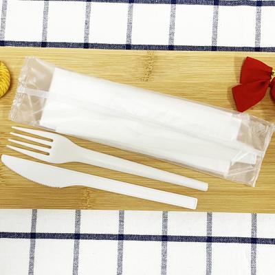 China Disposable Customization Biodegradable PLA Compostable Cutlery Set For Restaurant Party for sale