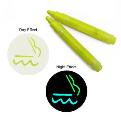 China Promotional Markers & Highlight Bars Customized Logo With Tire Fluores Highlighter Bar Marker Luminous Marker Pen In The Dark For DIY for sale