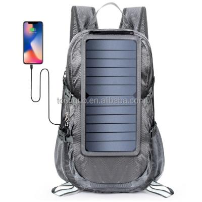 China Canvas Solar Backpack hot selling waterproof  laptop solar backpack usb rechargeable  charger energy smartmen sport women's backpacks for sale