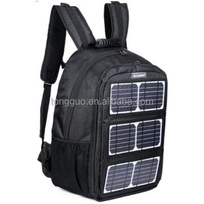 China Canvas Solar Backpack hot selling waterproof  laptop solar backpack usb rechargeable  charger energy smartmen sport women's backpacks for sale