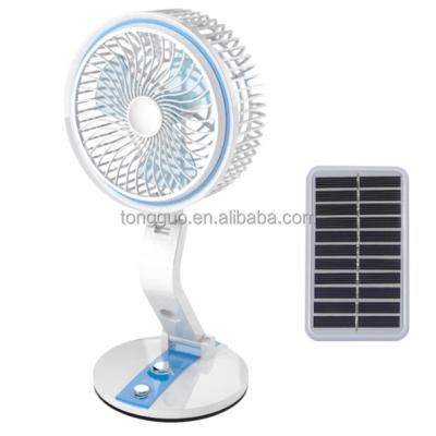 China 18650 Lithium battery 12000mah Solar Fan with solar panel solar powered fan electric fairy rechargeable ceiling outdoor solar foldable usb fan desk home bed for sale