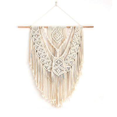 China Beautiful Custom Handmade Macrame Wall Hanging Tassel Tapestry Decoraion - Bohemian Chic Geometric Wall Hanging Woven Art Home Decoration Bohemian Covering for sale